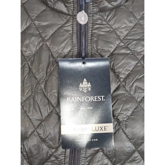 NWD Rainforest Women’s Brown Polyester Thermoluxe Puffer Jacket Size Small 1753 - Picture 10 of 14